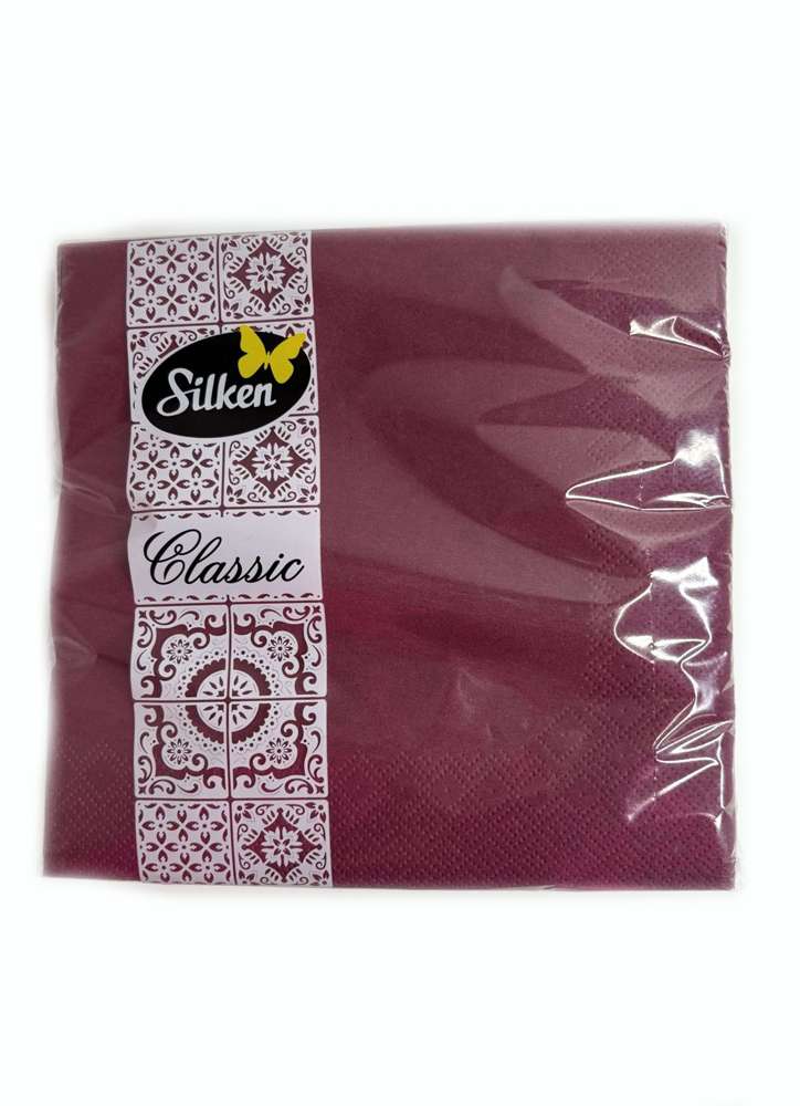 Silken - სილკენ, ხელსახოცი, კლასიკი, ბორდოსფერი