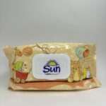 Sun - სან, სველი ხელსახოცი, საბავშვო, 120 ცალი