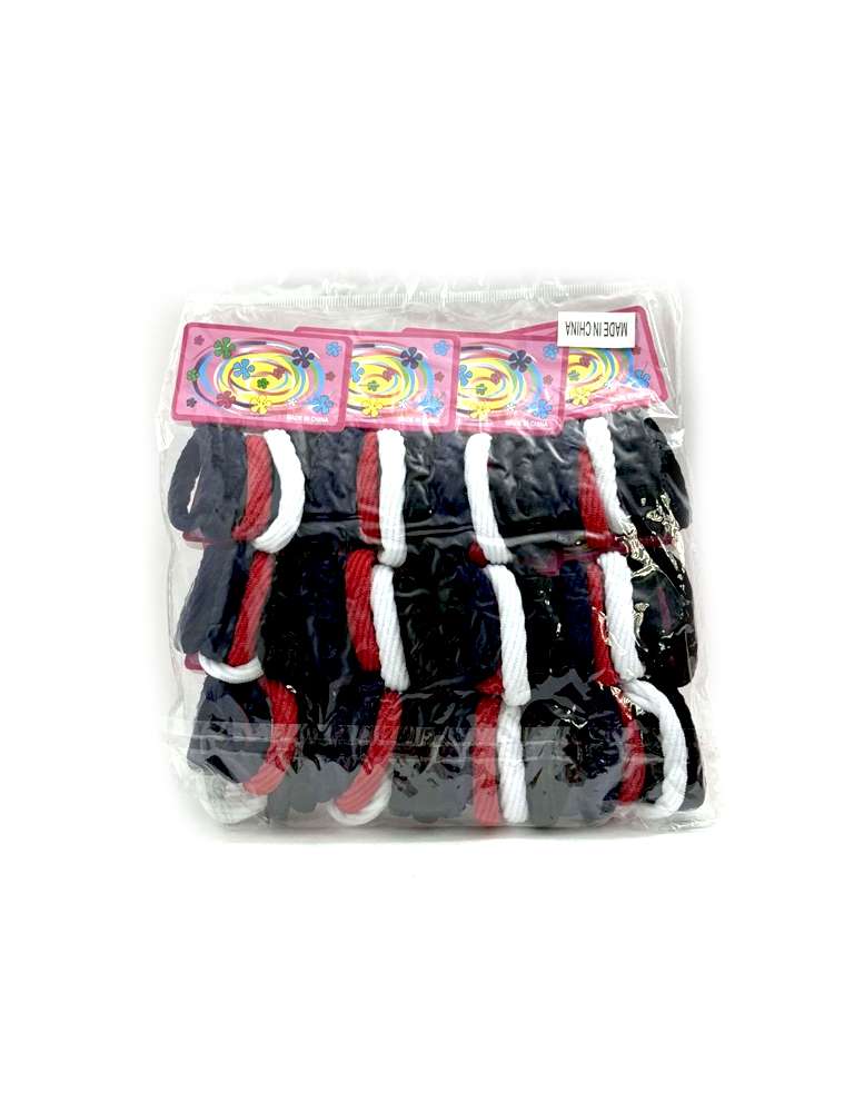 თმის რეზინა, 3 ფერი (შავი, თეთრი და წითელი), 66 ცალი