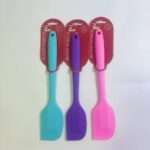 სილიკონის სპატულა, საკონდიტრო, ცისფერი/იასამნისფერი/ვარდისფერი, 1ც.