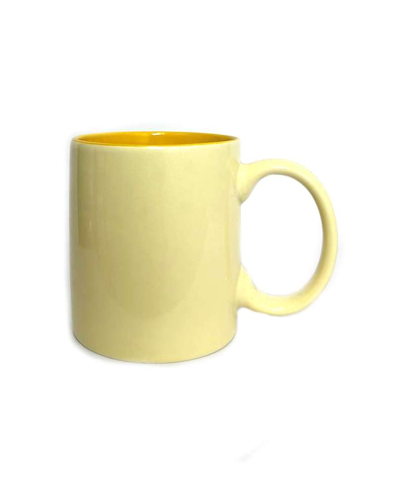 კერამიკული ჭიქა ყვითელი